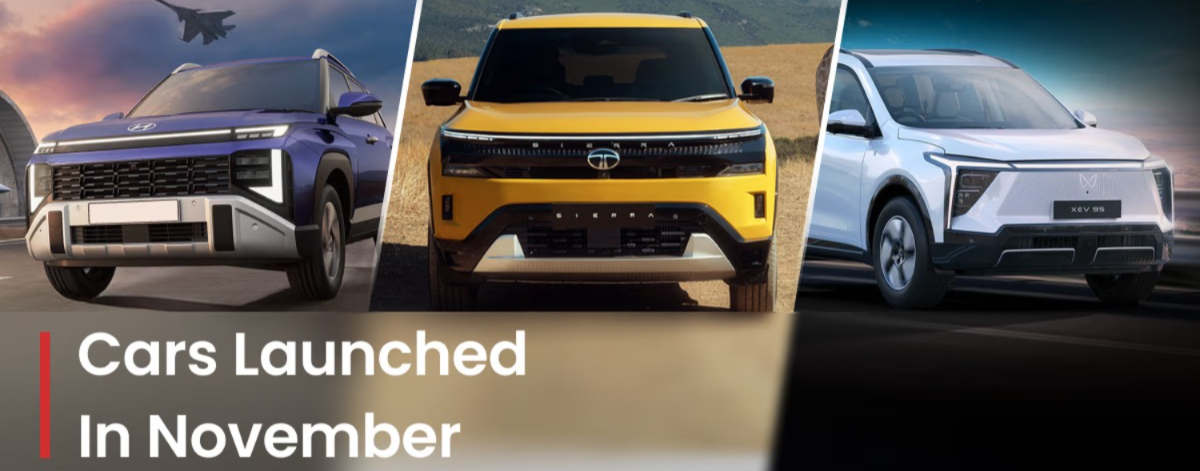 6 New Cars Launched in November 2025: Tata Sierra and New Hyundai Venue Stole the Spotlight